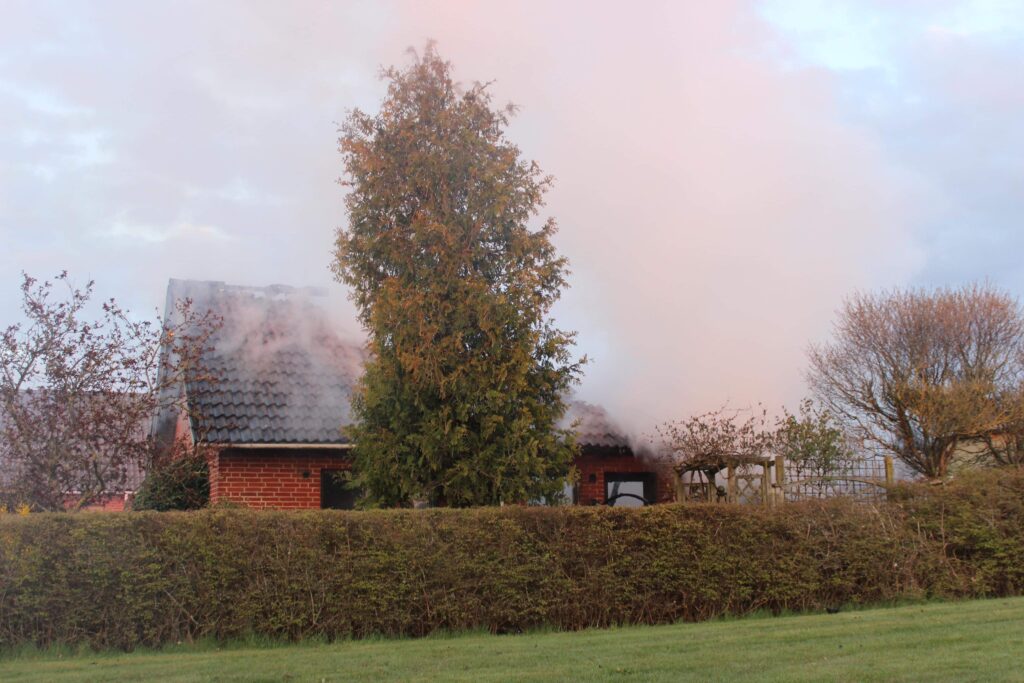 Voldsom Villabrand I Gistrup Ved Aalborg