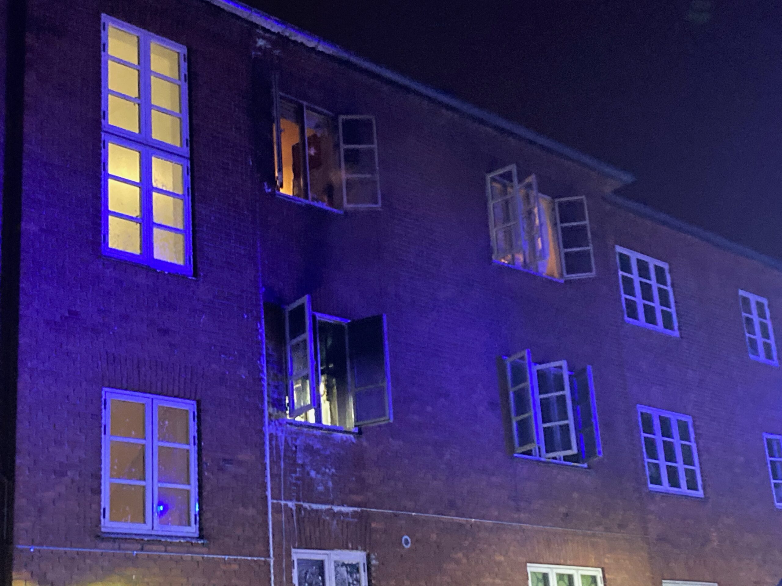 Heftig Lejlighedsbrand I Roskilde - Opgang Evakueret