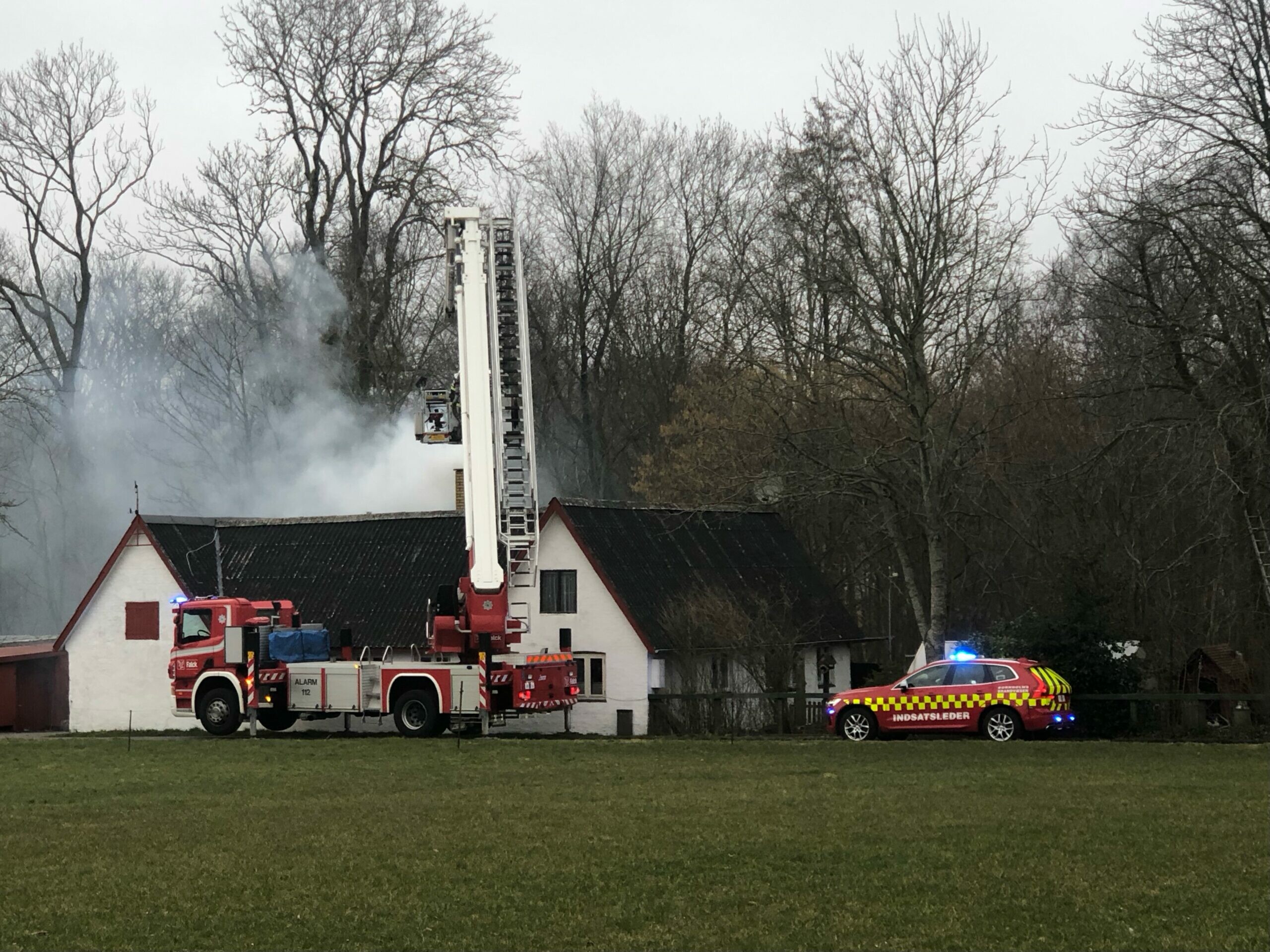 Bornholm rykker til brand på landejendom