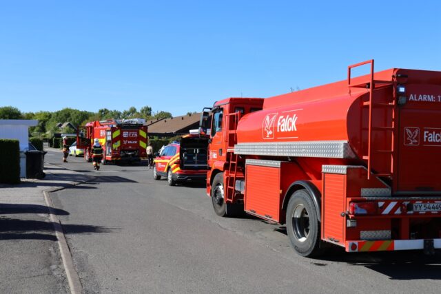 Beredskab suser afsted efter melding om brand i Svendborg