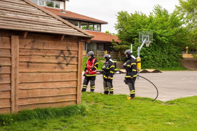 Brandvæsnet rykker ud til skole i Broager