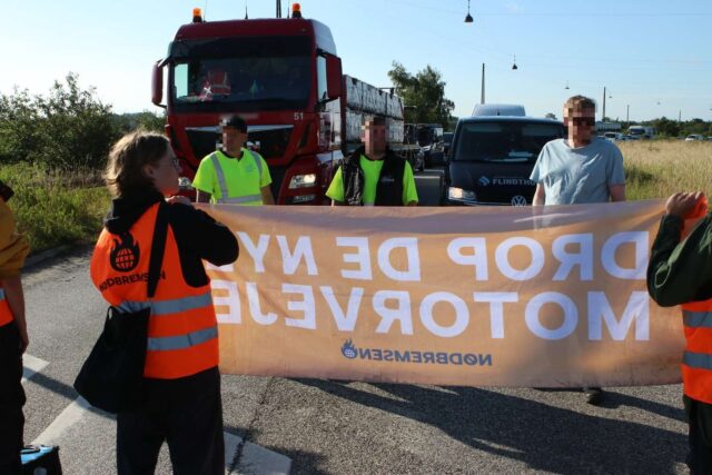 Kaos på Amager: Lastbilchauffører konfronterer klimaaktiviser