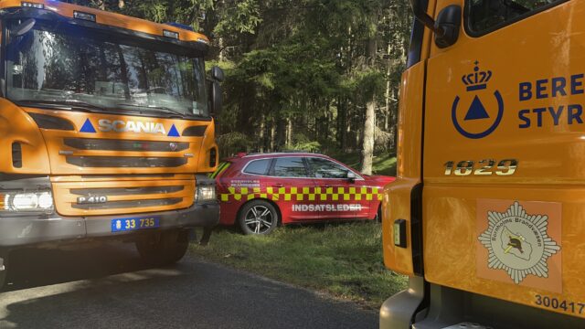 Brand bryder ud i skovområde på Bornholm