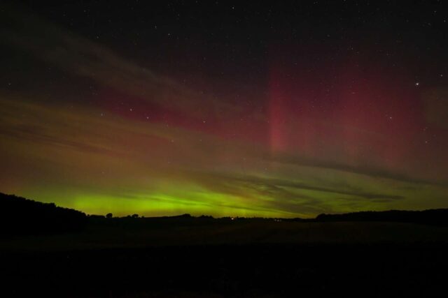 Smukt nordlys landet over