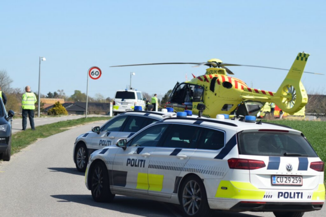 Motorcyklist påkører rådyr: Fløjet til hospitalet