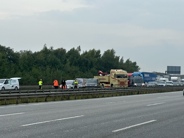 Afspærret på Køge Bugt Motorvejen