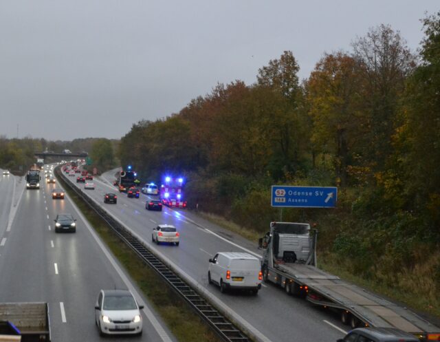 Uheld skaber forsinkelser på motorvejen