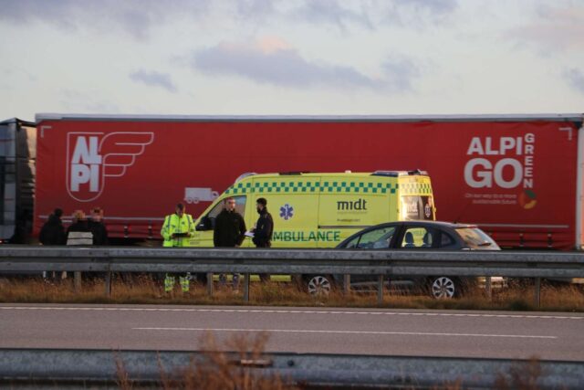 Færdselsuheld på Herningmotorvejen