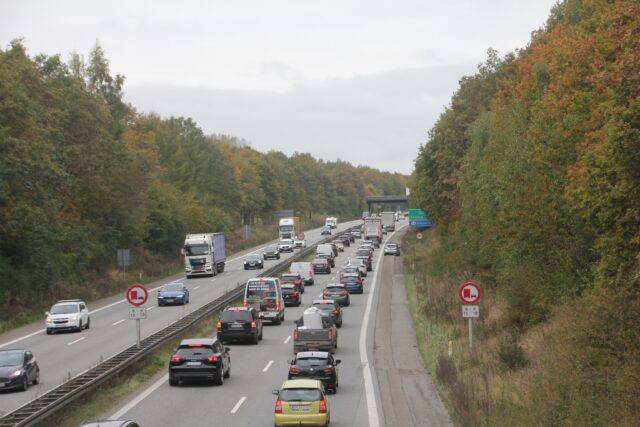 Massiv kø efter uheld på motorvejen