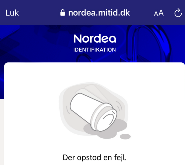 Nordea nedbrud – igen