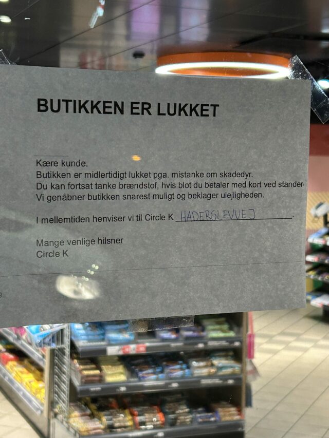 Skadedyr lukker Circle K  på ubestemt tid