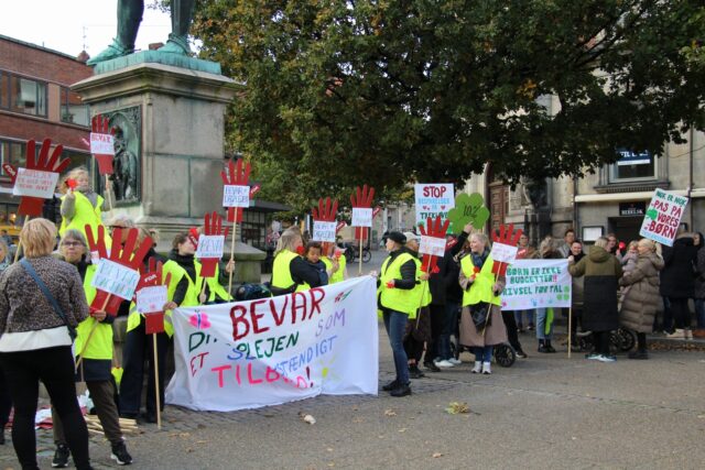 Demonstration centralt i Randers