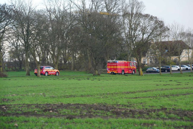 Brandvæsenet rykker ud til melding om gårdbrand