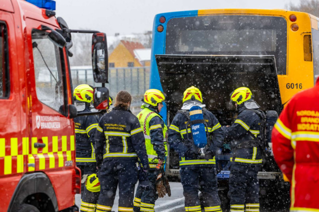 HT-bus brudt i brand