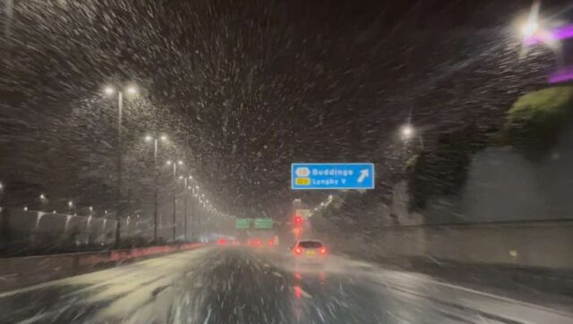 Sneen vælter ned onsdag morgen