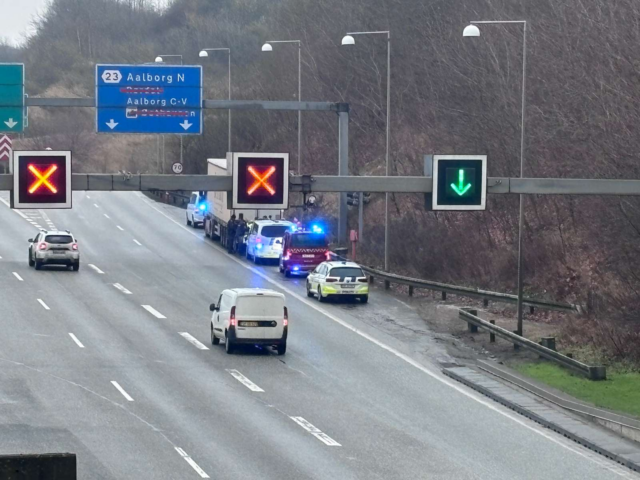 Færdselsuheld på Nordjyske Motorvej