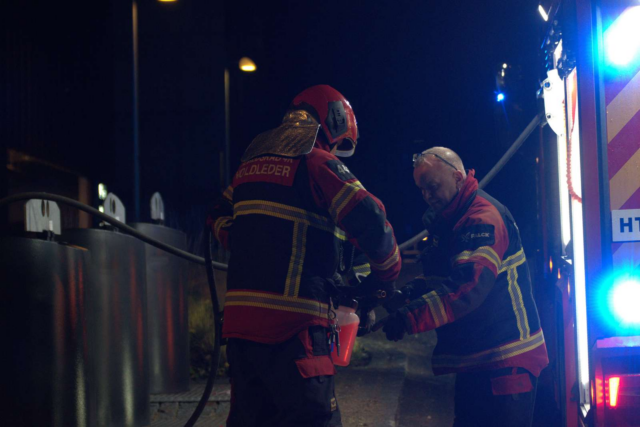 Container i brand på Vestegnen