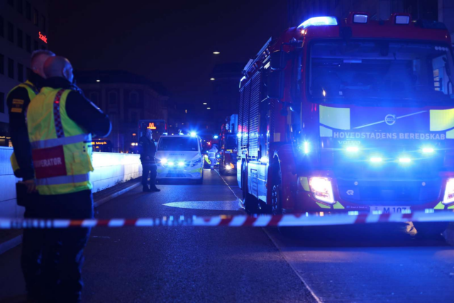 Brand i Starbucks midt i København