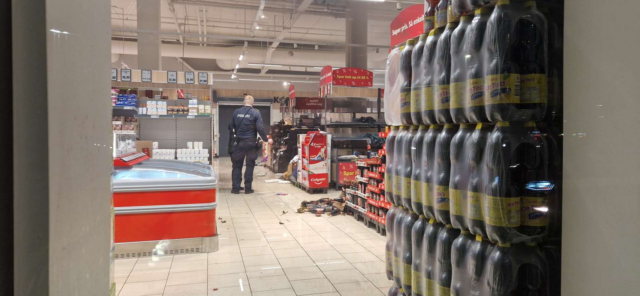 Sprinklersystemet går amok i Lidl