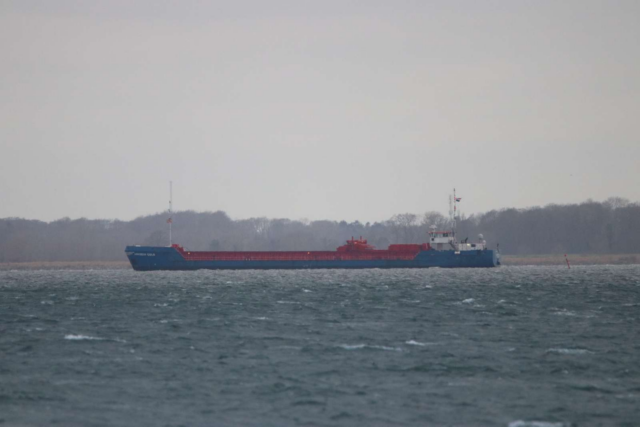 Kæmpe skib støder på grund i dansk fjord