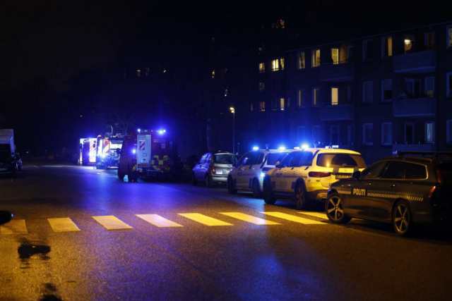 Dramatiske scener på åben gade i København