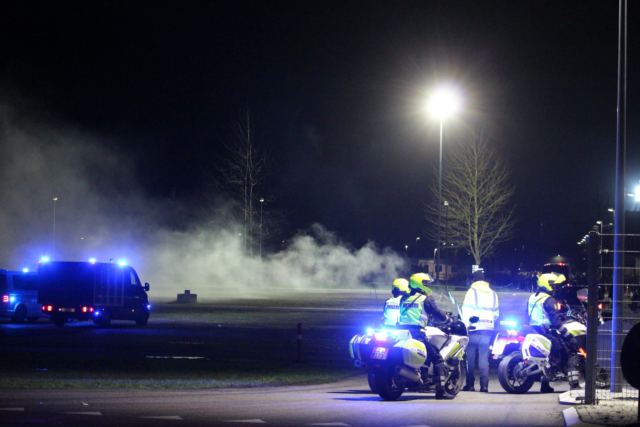 Politiet massivt til stede inden fodboldopgør