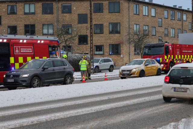 Bilbrand skaber tæt trafik på Vestegnen