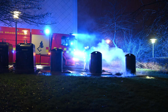 Brand i container i Viby J