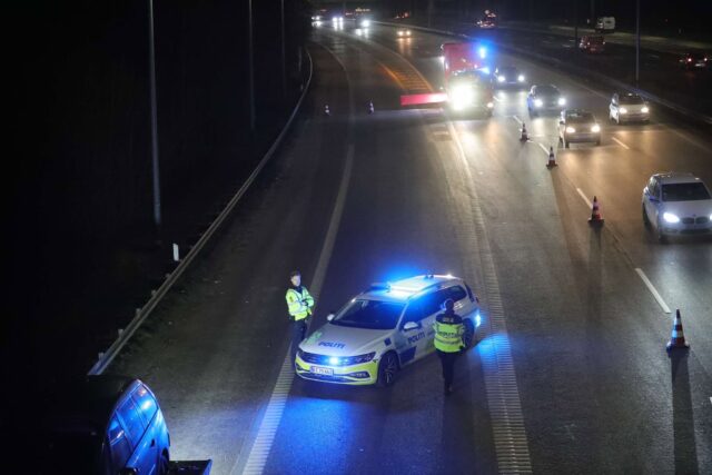 Frakørsel på motorvej helt spærret