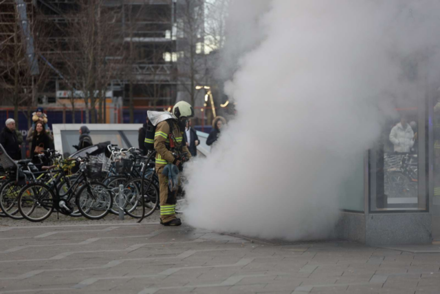 Brand i Metro på Rådshuspladsen i København