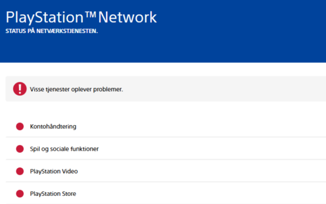 Playstation i store problemer: Nedbrud har varet i mange timer
