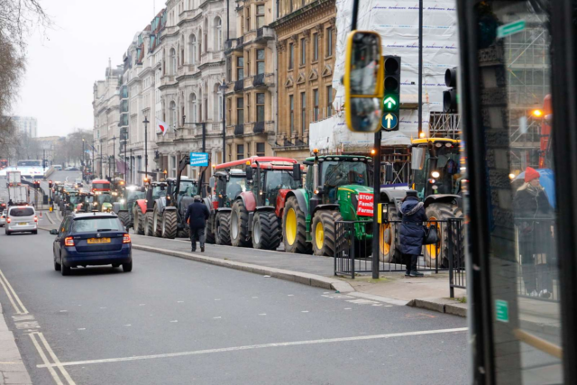 Traktorer fylder Londons gader: ‘No farmers, no food, no future’