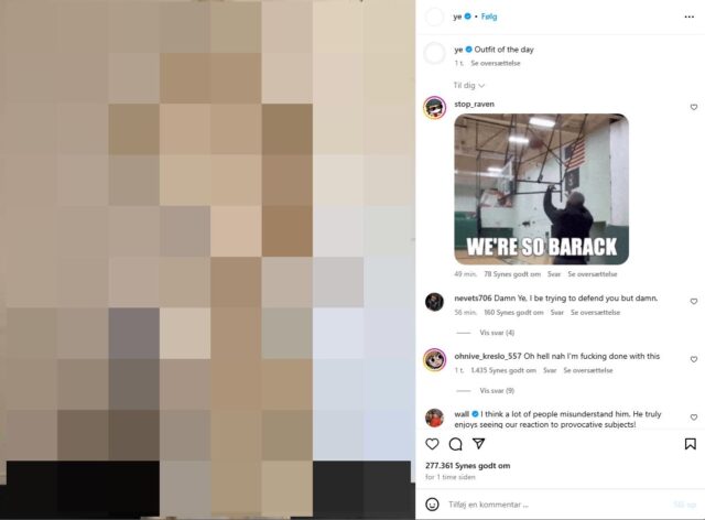 Er det for meget? Kanye West poster vanvittigt billede på Instagram