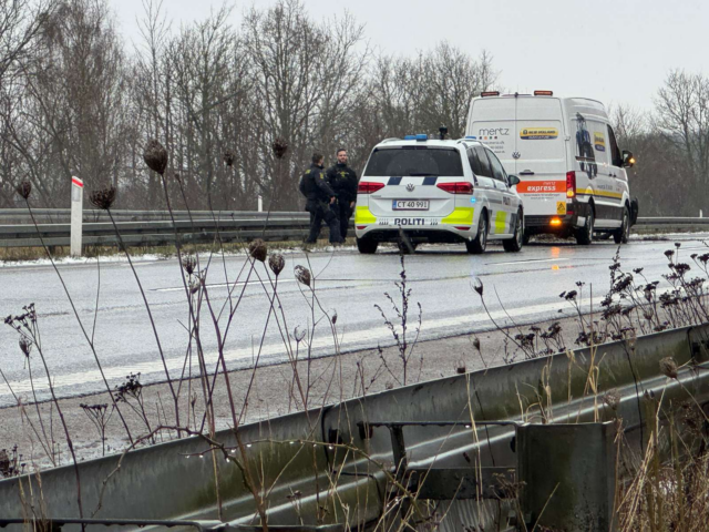 Uheld på motorvej ved Haslev