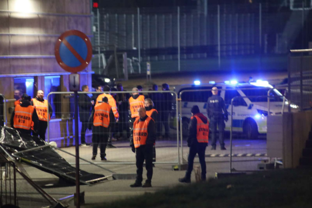 Person på hospitalet efter fodboldbrag