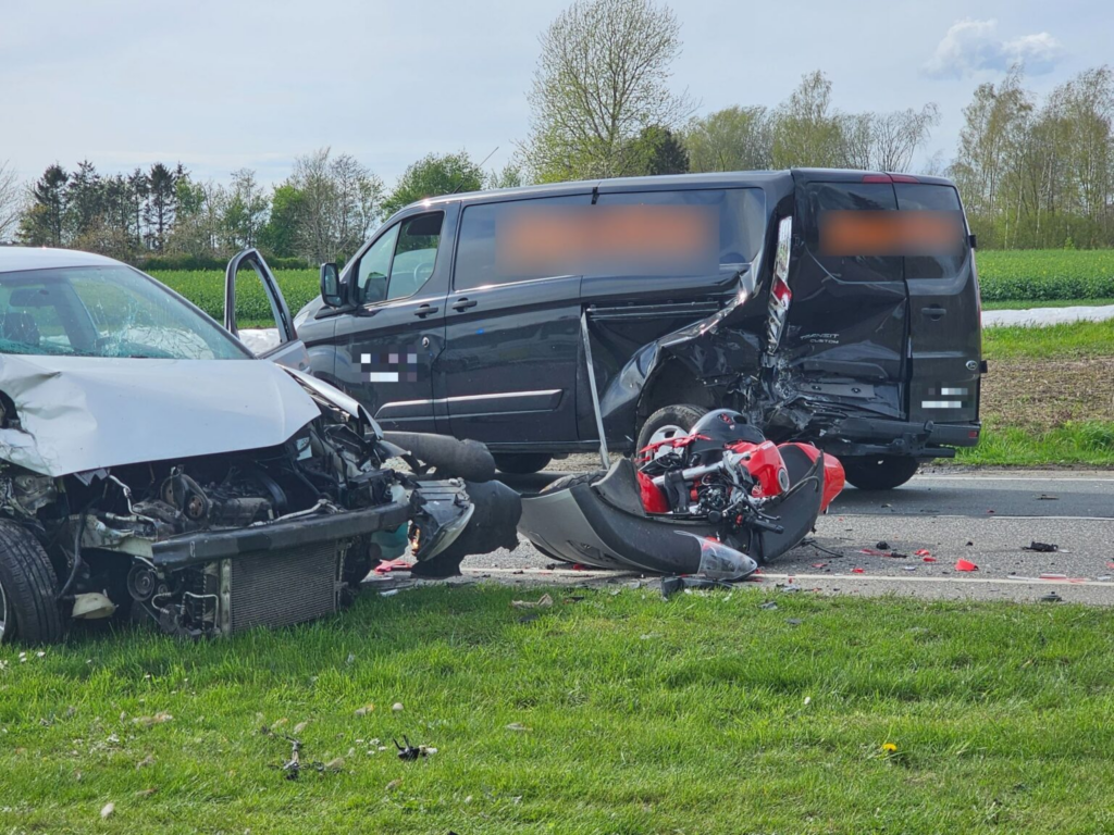 Alm. Brand om motorcykelulykke