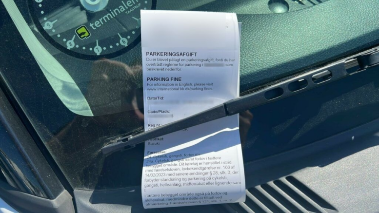 Parkeringskontrol og p-bøde