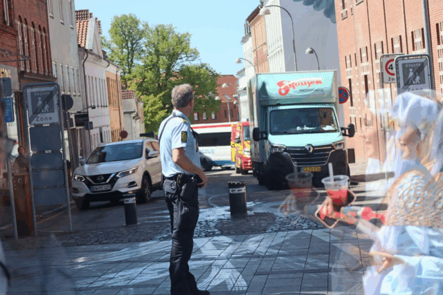 Cyklist væltet efter uheld på gågade