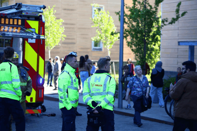 Brand i bygning i Sjælør