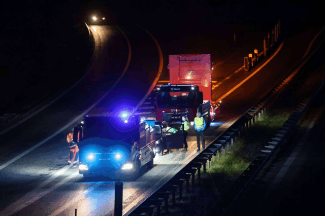 Færdselsuheld på motorvejen