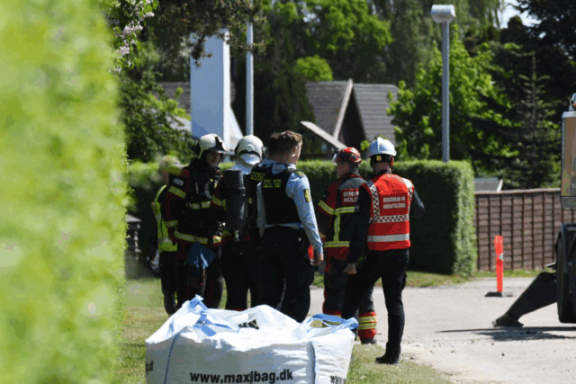 Melding om gasledningsbrud i Greve