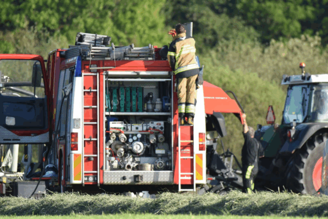 Hobro: Brand bryder ud på mark