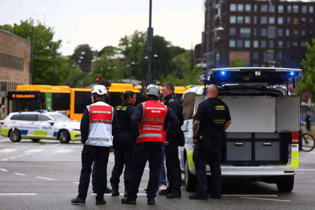 Stillads kollapser i København