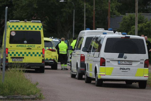 Fyn: Læge og øvrige beredskabsstyrker indtager område