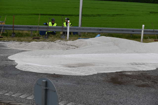Herning: Kæmpe spild i stor rundkørsel