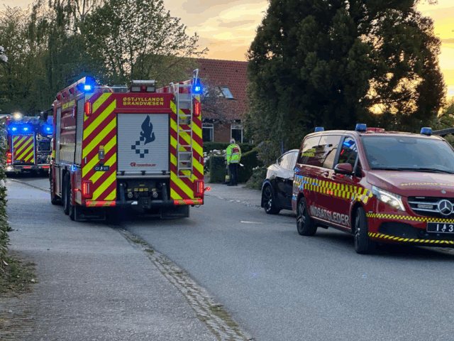 Brandvæsenet rykker ud til villa