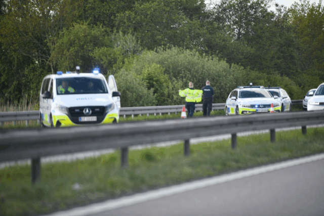 Flere patruljer til stede efter motorvejsuheld