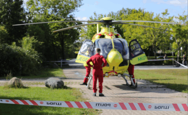 Ung dreng hårdt kvæstet: Hentet af lægehelikopter
