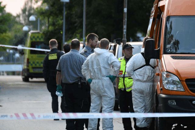 Politiet massivt til stede ved boligområde