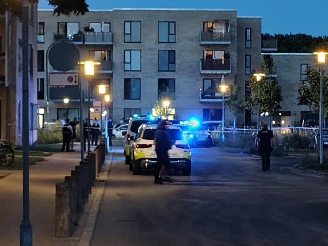 Person skudt i hovedet på parkeringsplads
